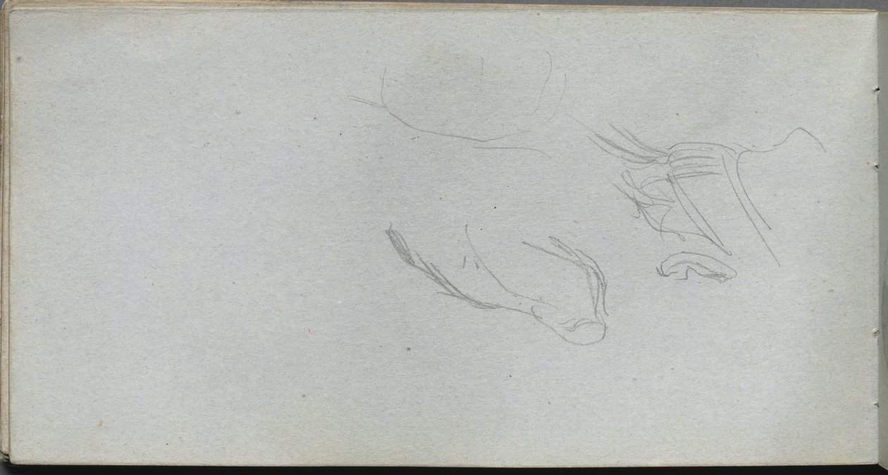 Sketchbook, sayfa 72: Figür Çalışması. by Jean Louis Ernest Meissonier