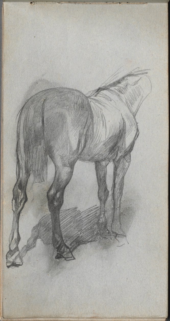 Eskiz defteri, sayfa 76: Bir At Çalışması by Ernest Meissonier