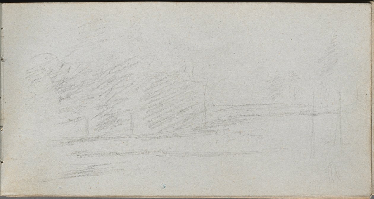 Sketchbook, sayfa 78: Peyzaj Çalışması. by Jean Louis Ernest Meissonier
