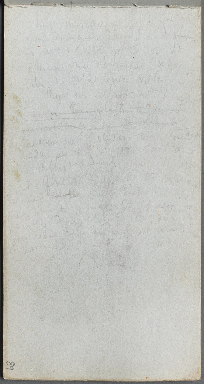 Eskiz defteri, sayfa 89: Notlar. by Jean Louis Ernest Meissonier