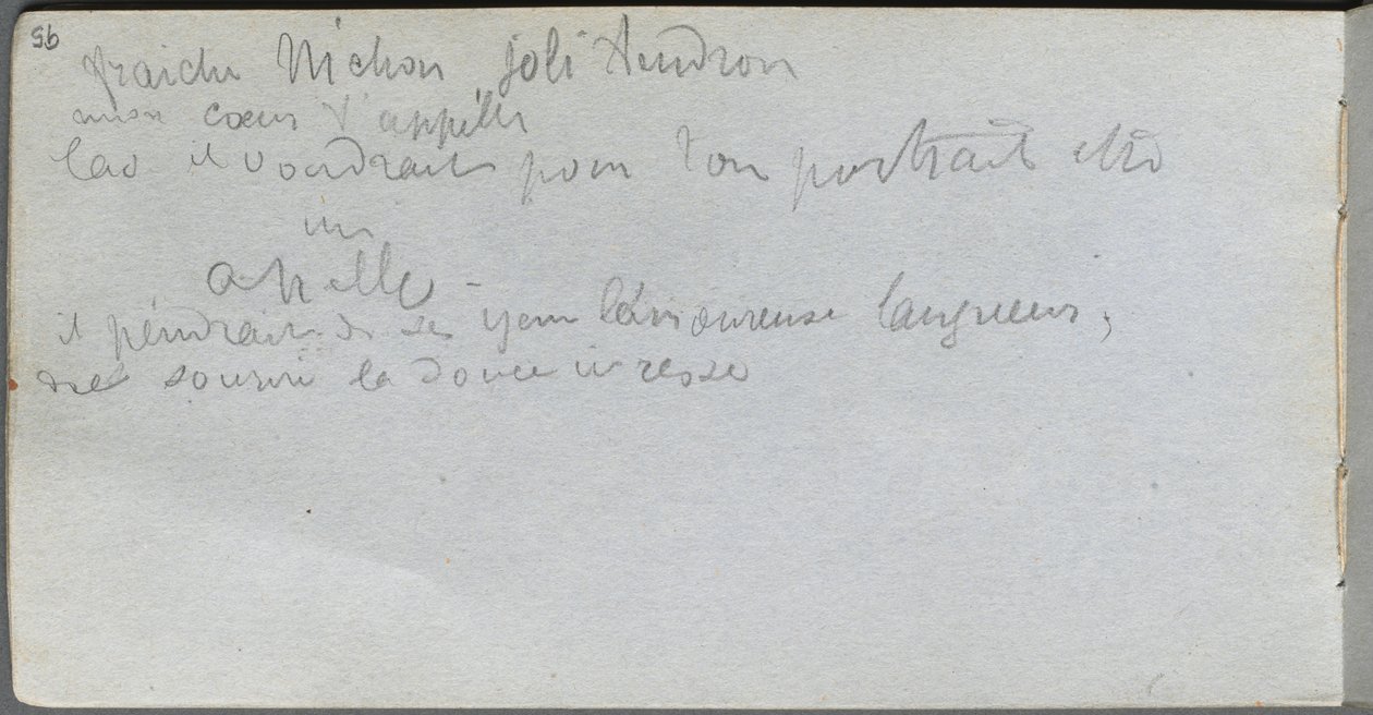 Eskiz defteri, sayfa 95: Notlar. by Jean Louis Ernest Meissonier