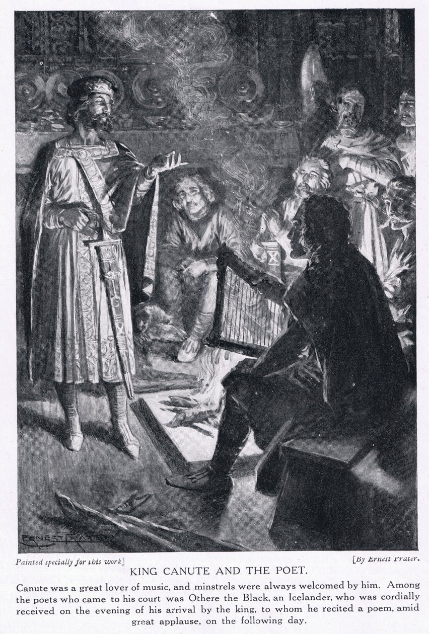 Kral Canute ve şair, 1920'ler by Ernest Prater