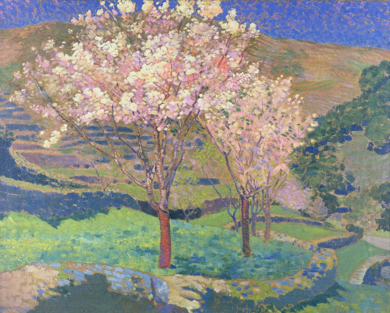Teraslı Çiçeklerde Ağaçlar by Ernest Yarrow Jones