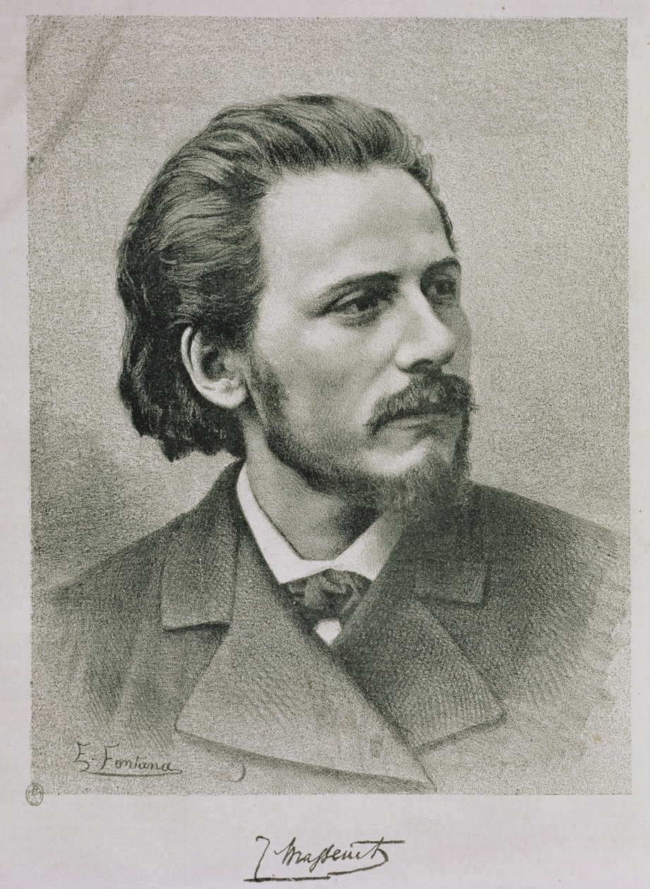 Jules Emile Massenet (1842-1912) by Ernesto Fontana