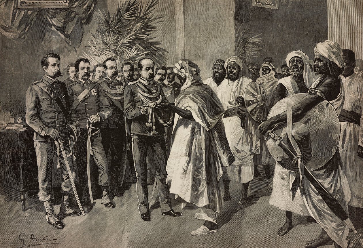 General Tancredi Saletta, Abab, Massawa, Eritre Savaşı şefi Kantibai