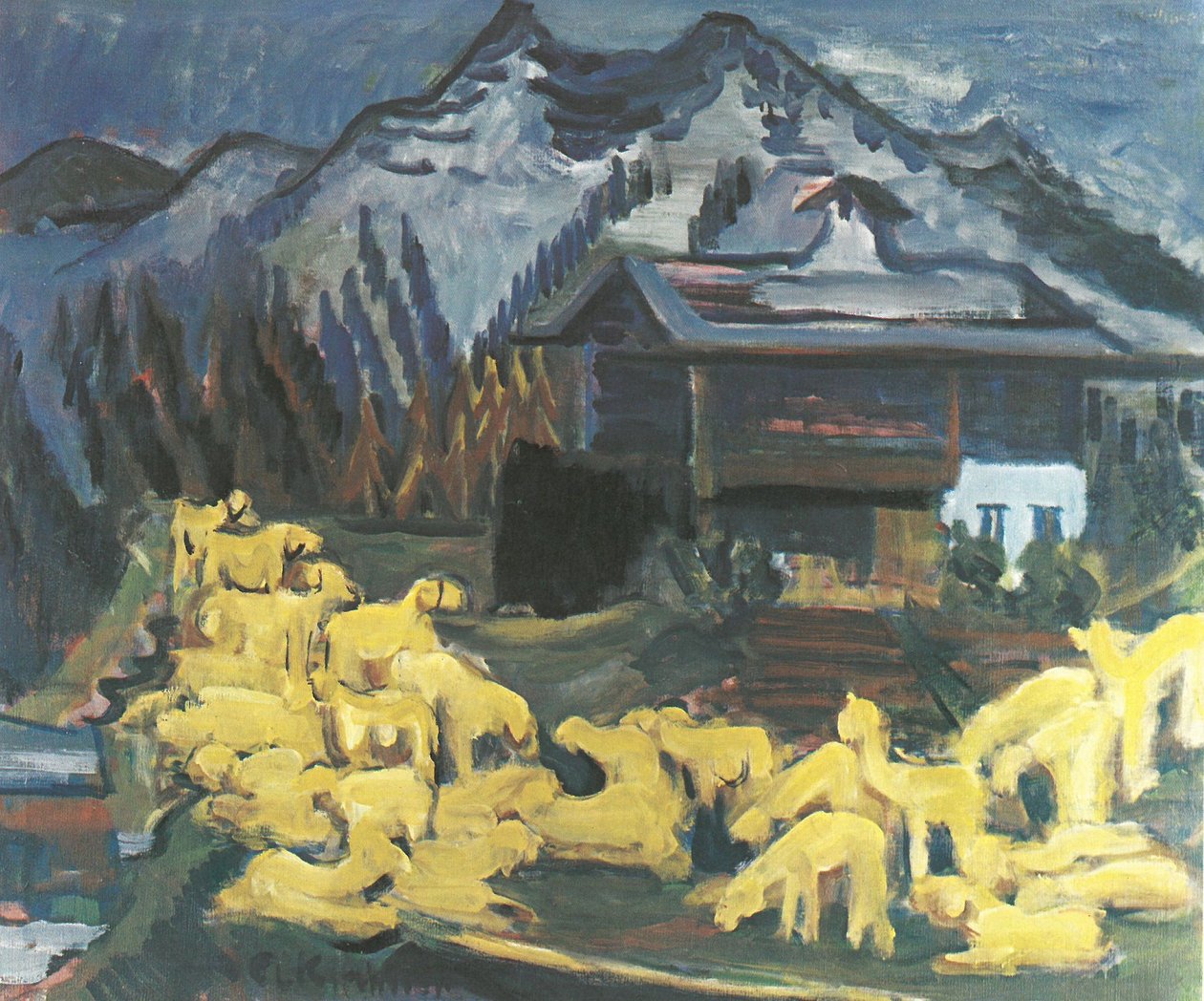 koyun sürüleri by Ernst Ludwig Kirchner