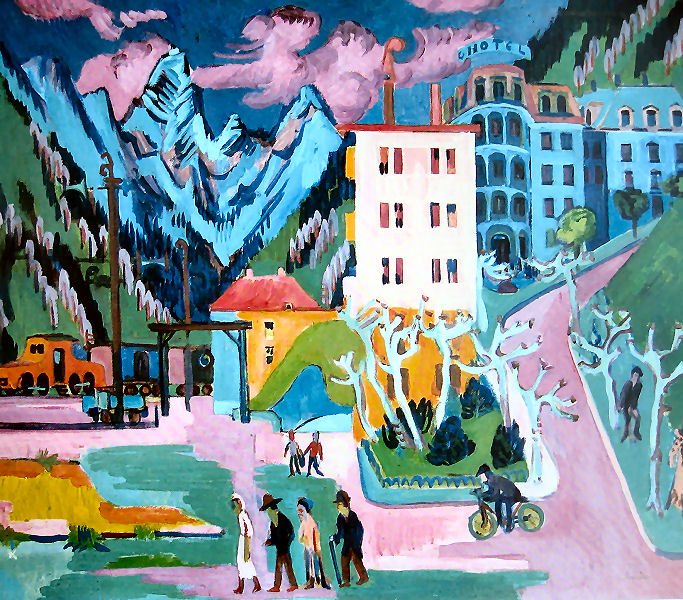 Davos tren istasyonu by Ernst Ludwig Kirchner