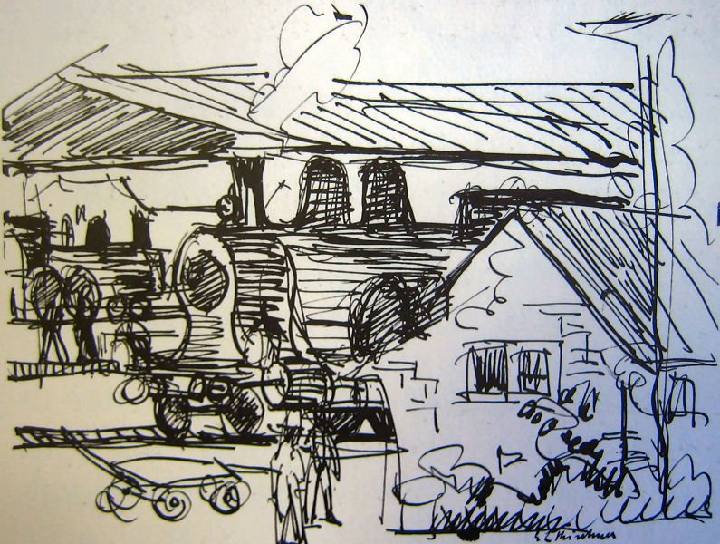 Davos tren istasyonu by Ernst Ludwig Kirchner