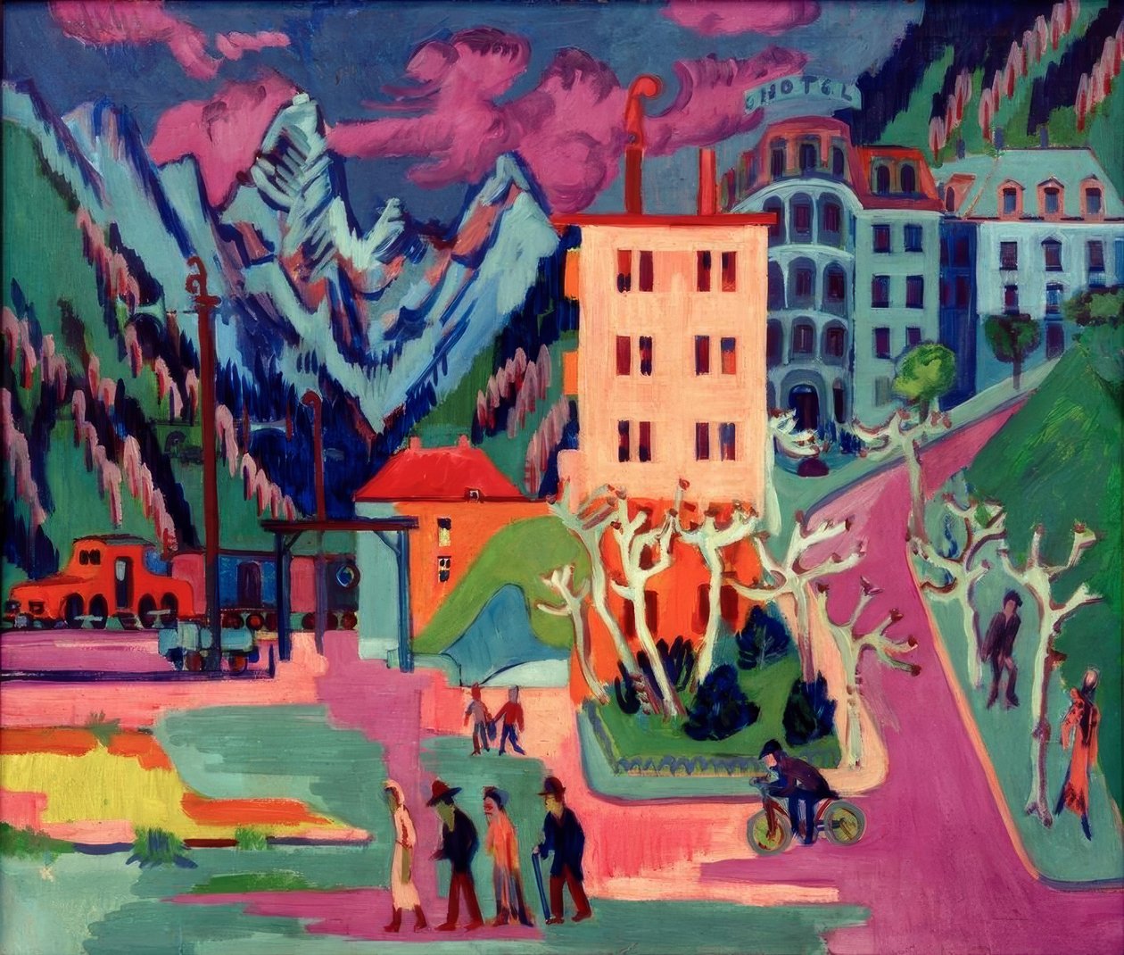 Davos tren istasyonu by Ernst Ludwig Kirchner