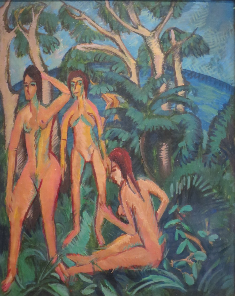 Ağaçların Altında Yıkananlar by Ernst Ludwig Kirchner
