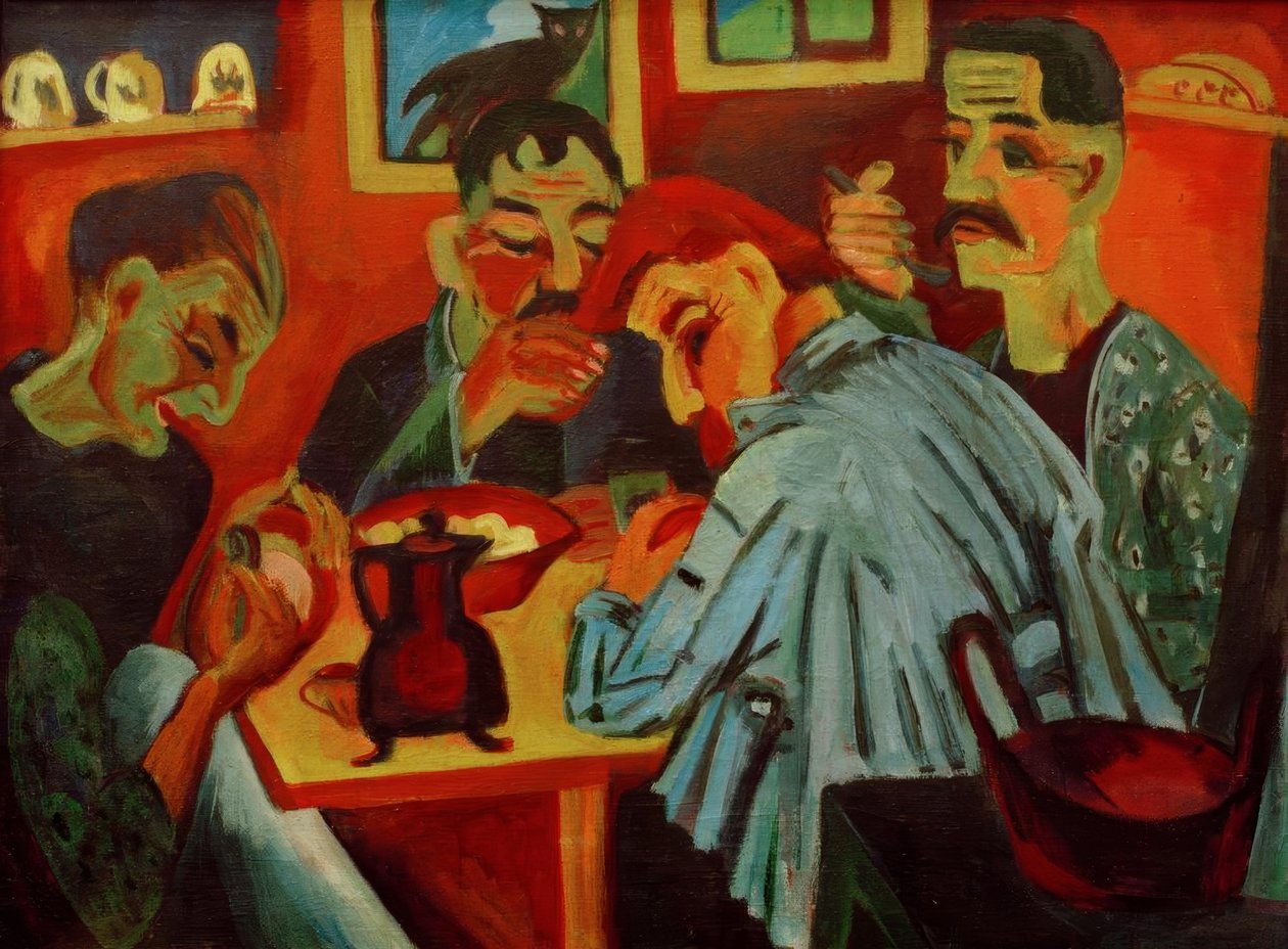 Çiftçi öğle yemeği by Ernst Ludwig Kirchner