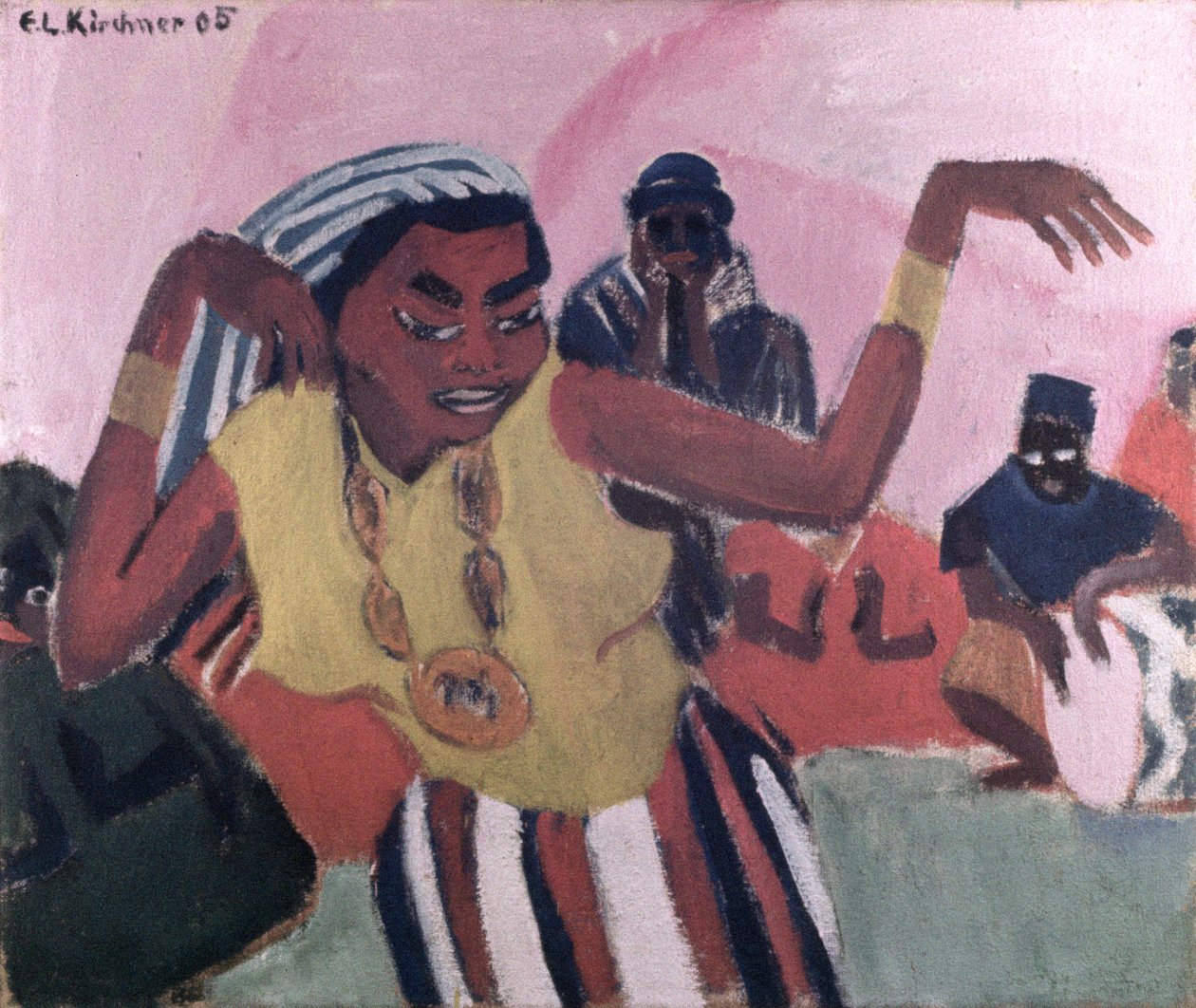Kara Dansçı, 1909 by Ernst Ludwig Kirchner