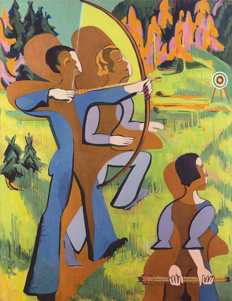 okçular by Ernst Ludwig Kirchner
