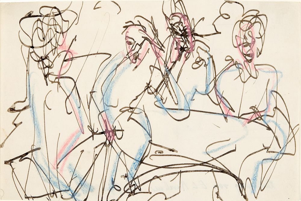 genelev sahnesi by Ernst Ludwig Kirchner