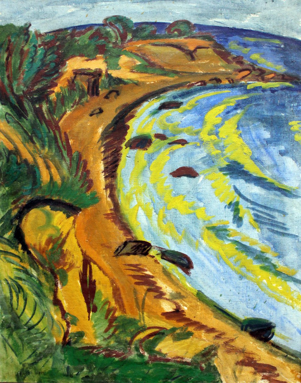 Fehmarn kıyısındaki körfez by Ernst Ludwig Kirchner