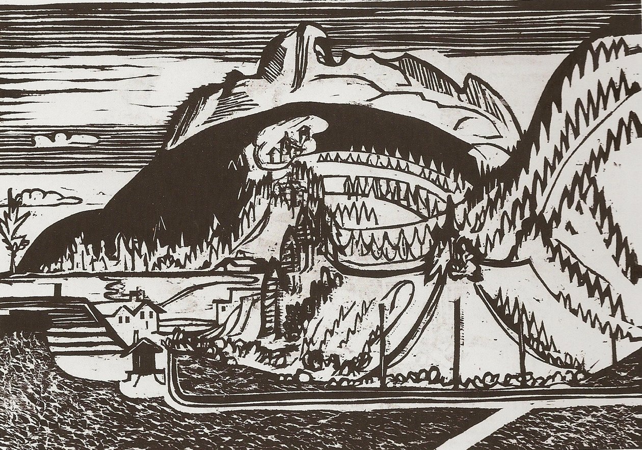 clavadeler berg by Ernst Ludwig Kirchner