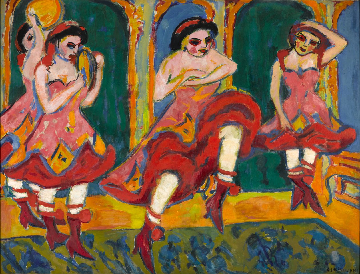 Çarda Dansçıları, 1908-20 by Ernst Ludwig Kirchner