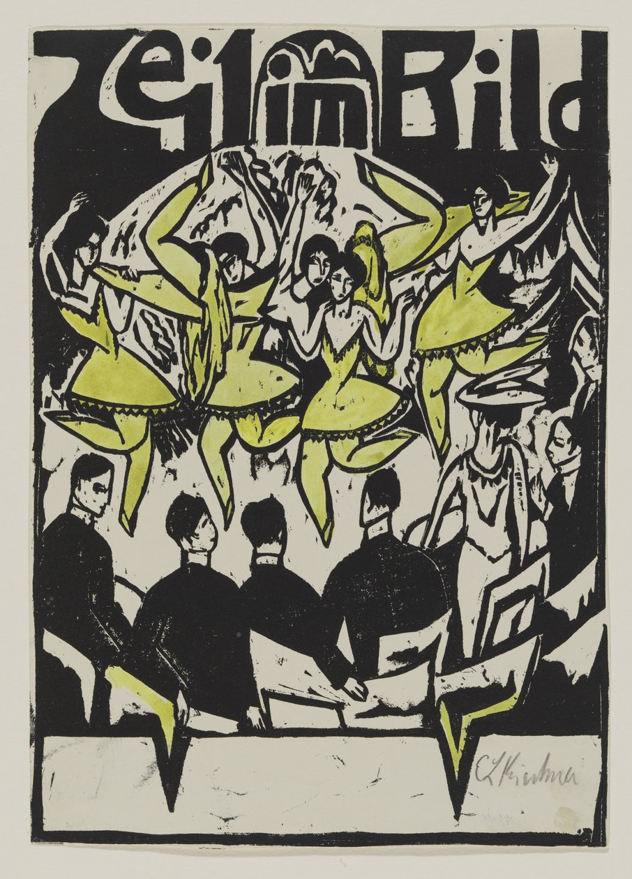 Buz sarayındaki dansçılar, 1912 by Ernst Ludwig Kirchner