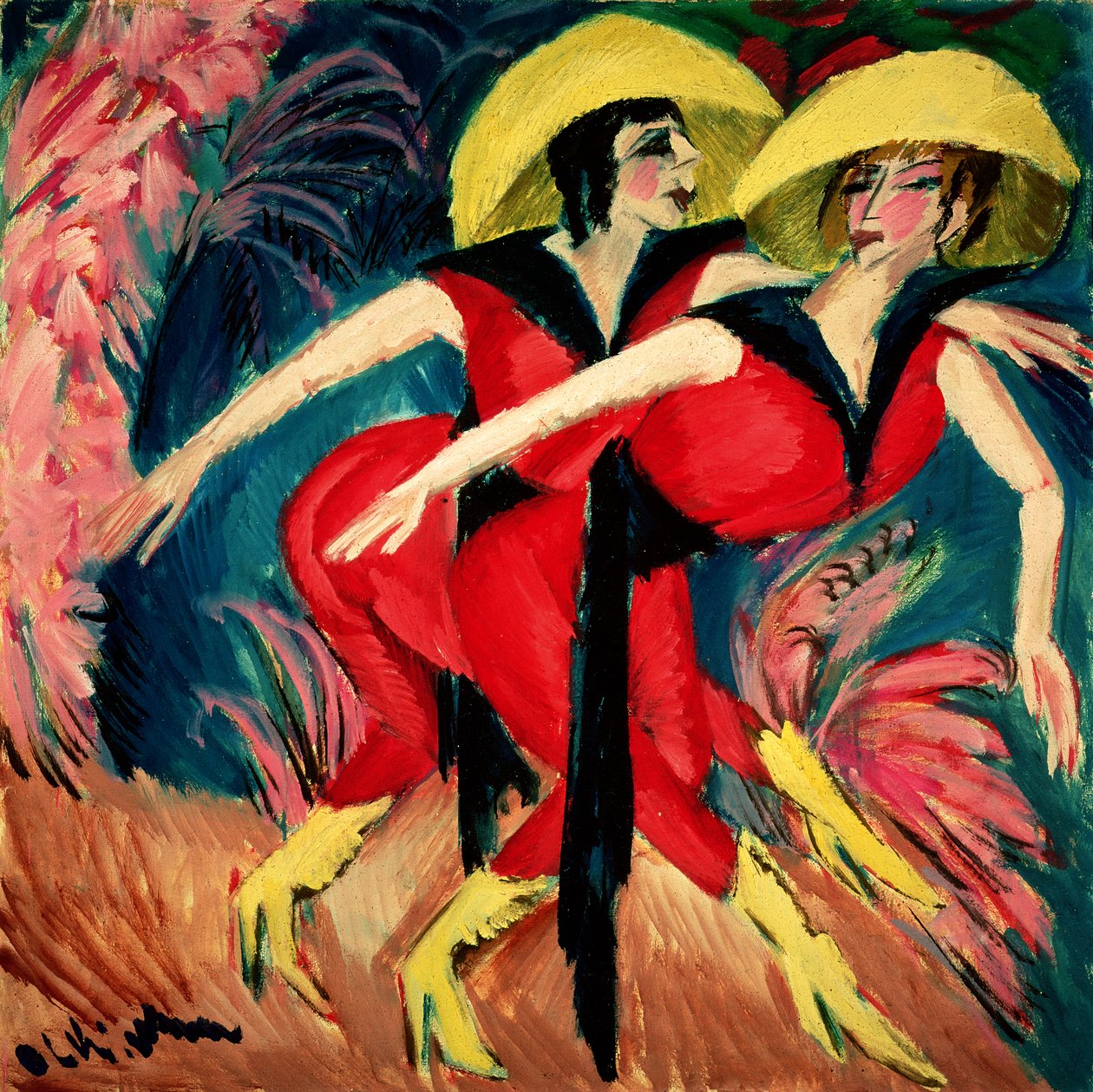 Kırmızılı Dansçılar, 1914 by Ernst Ludwig Kirchner