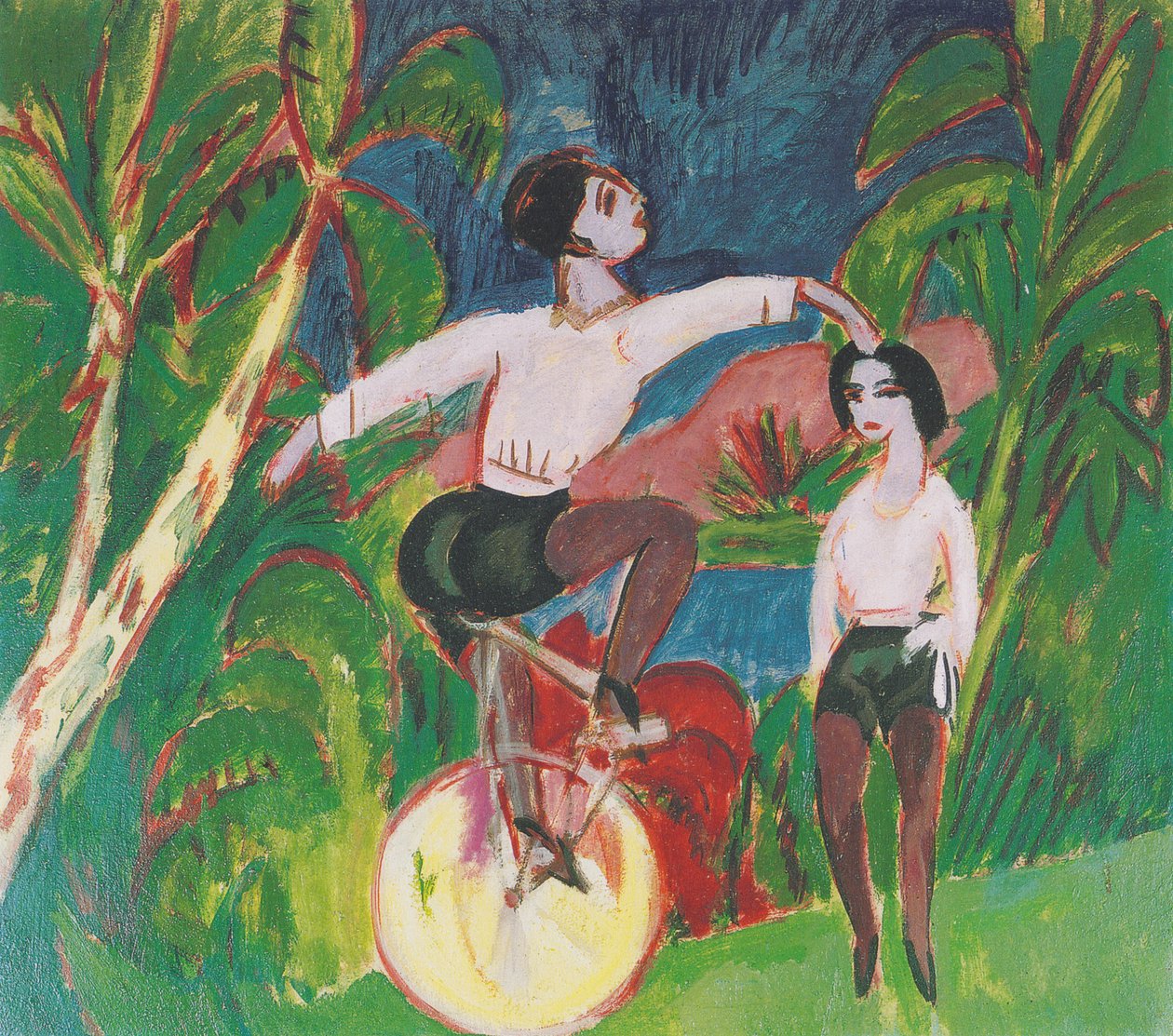 tek bisikletçi by Ernst Ludwig Kirchner