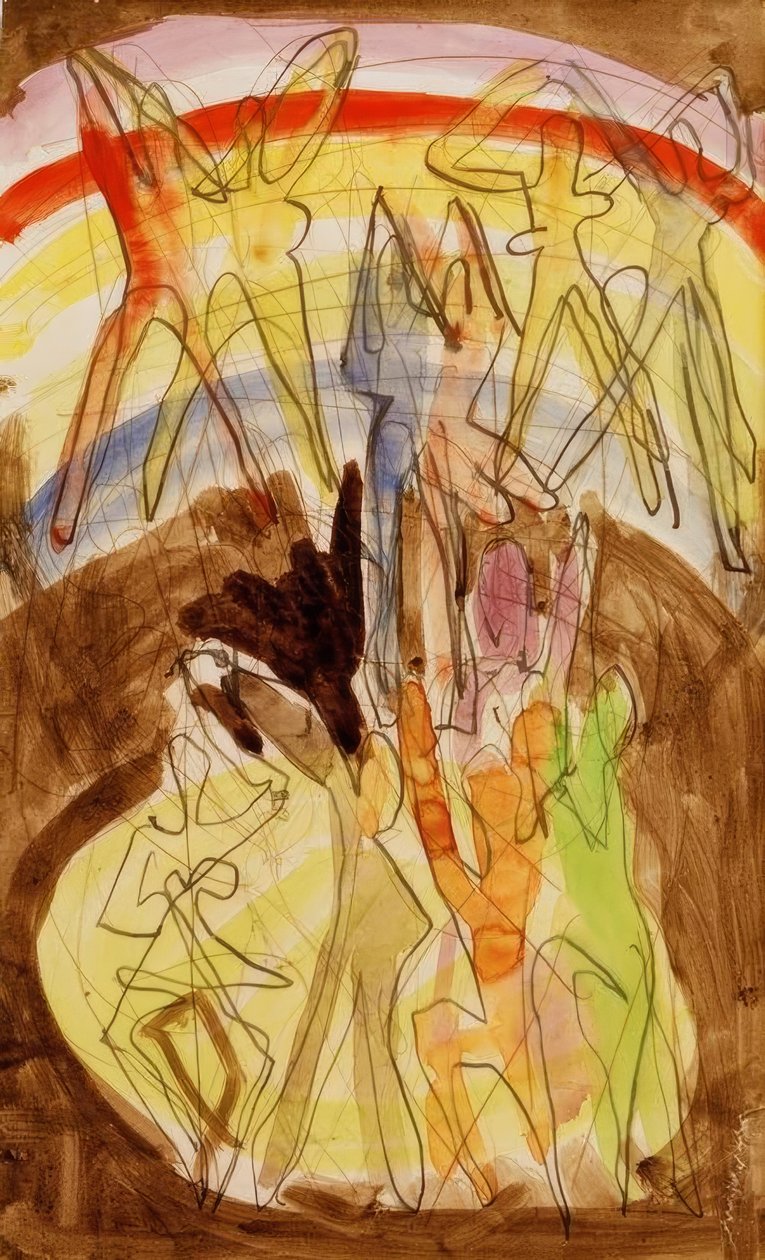 Renk dansı (arka duvar) by Ernst Ludwig Kirchner