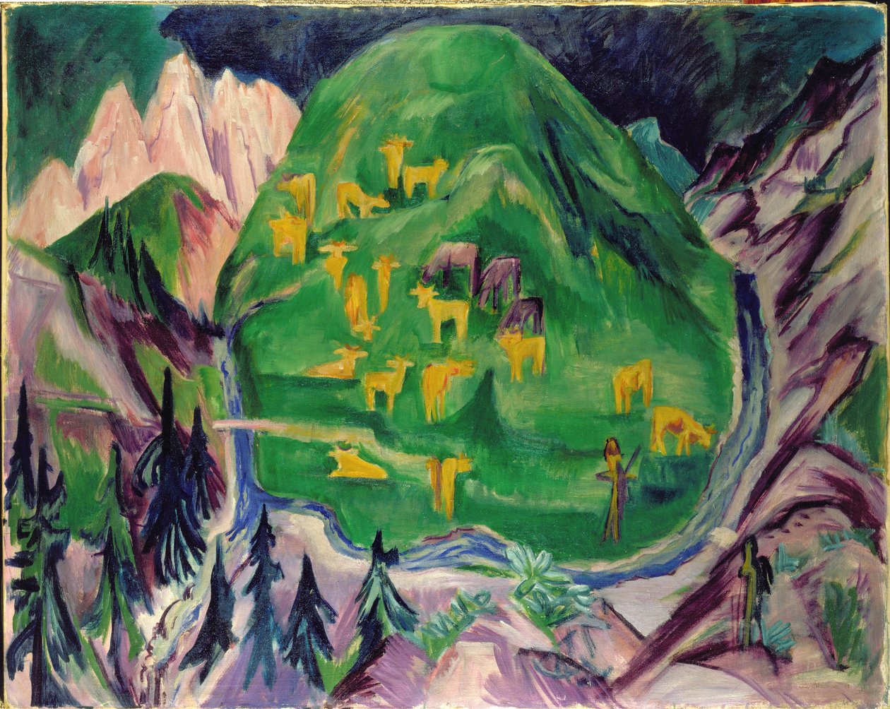 Hayvancılık Tarlası, 1918 by Ernst Ludwig Kirchner