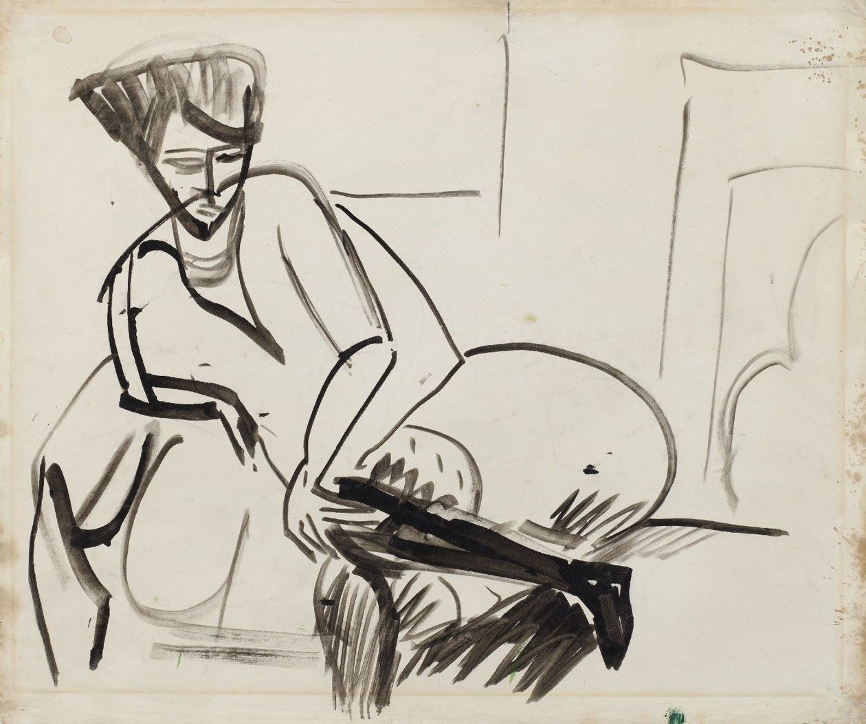 kadın kanepede by Ernst Ludwig Kirchner