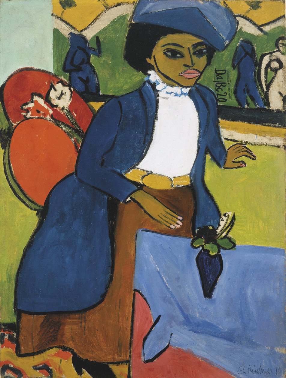 bir kadın portresi by Ernst Ludwig Kirchner