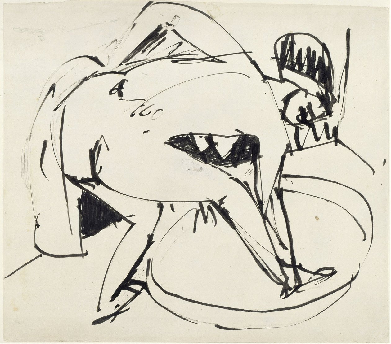 Küvetteki kız by Ernst Ludwig Kirchner