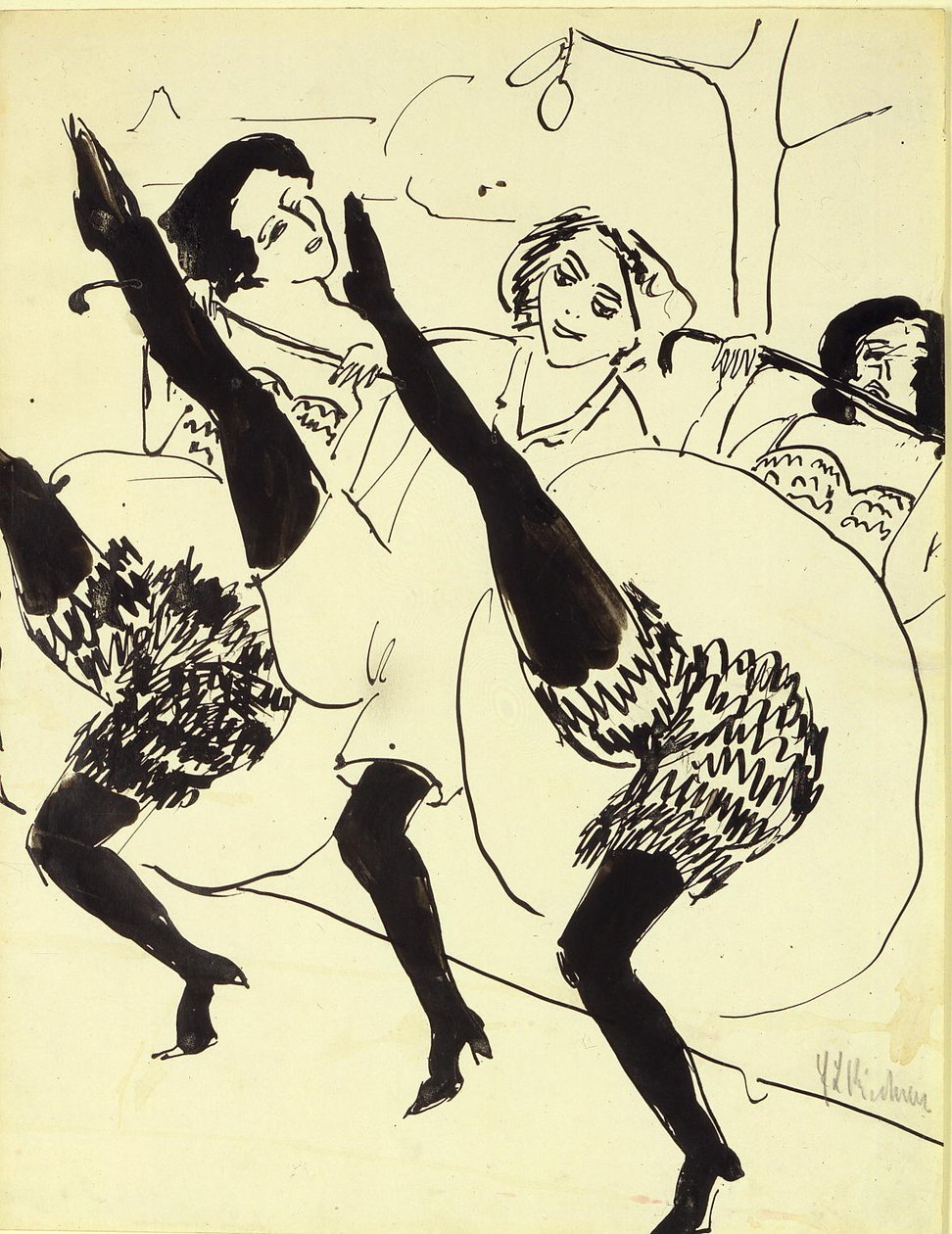 Hamburglu dansçılar by Ernst Ludwig Kirchner