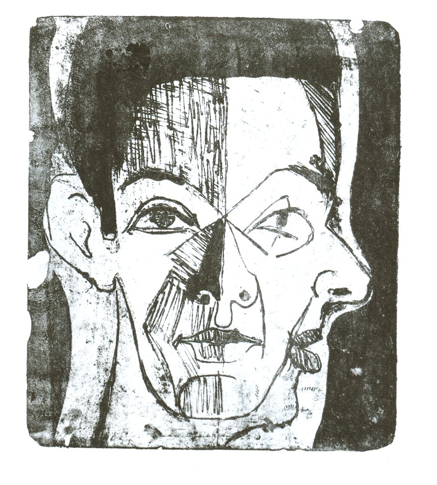 kafa çalışması by Ernst Ludwig Kirchner
