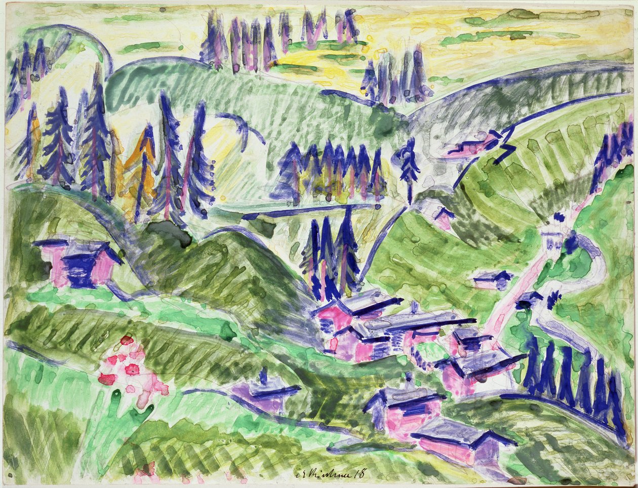 Manzara, 1918 by Ernst Ludwig Kirchner