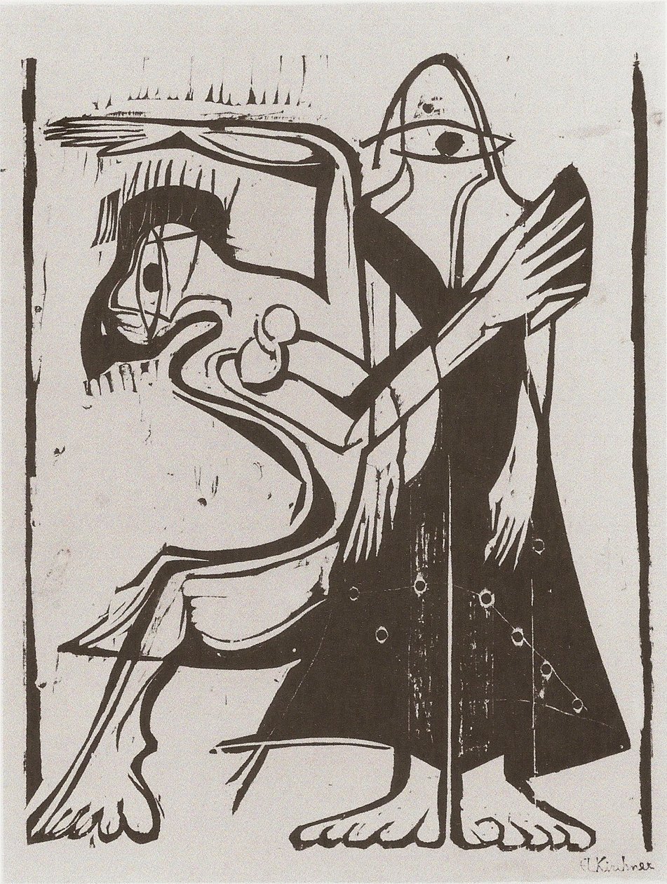 maske dansı by Ernst Ludwig Kirchner