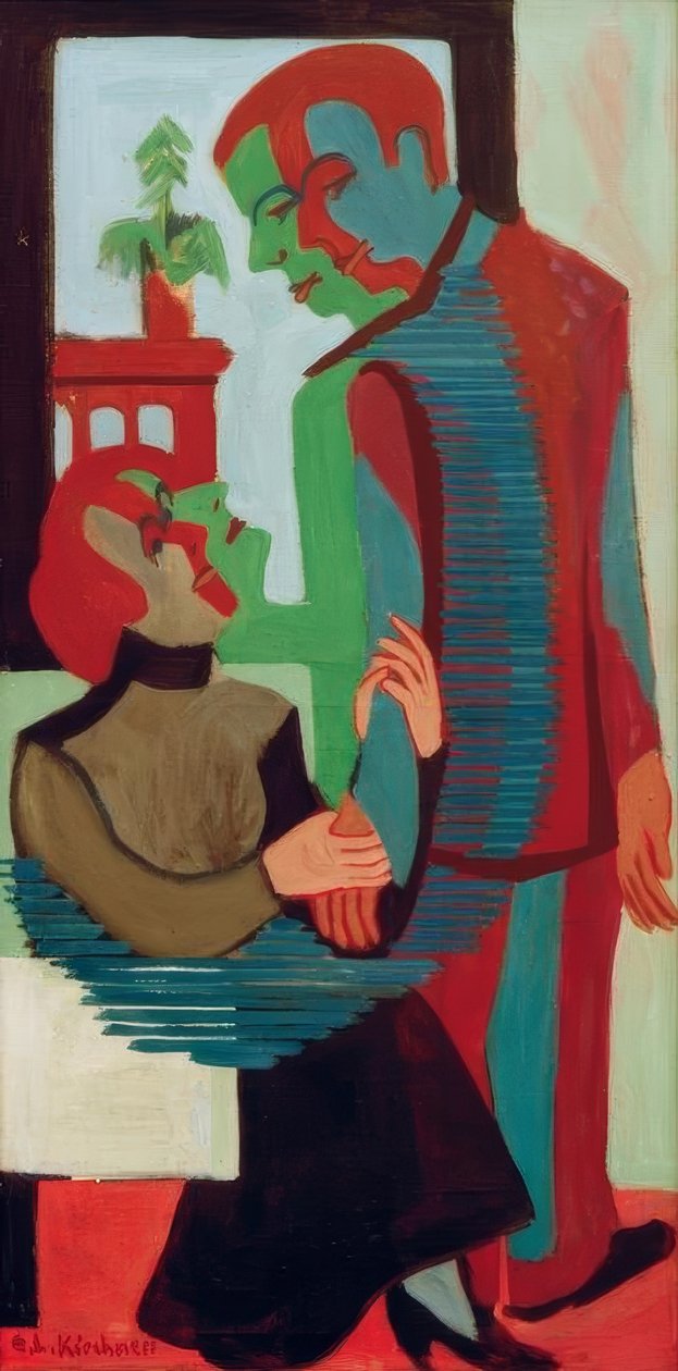 anne ve oğul by Ernst Ludwig Kirchner