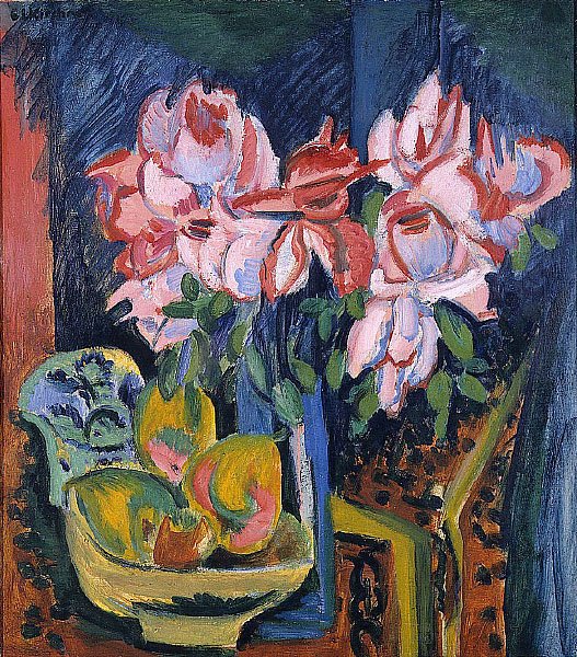 Pembe güller by Ernst Ludwig Kirchner