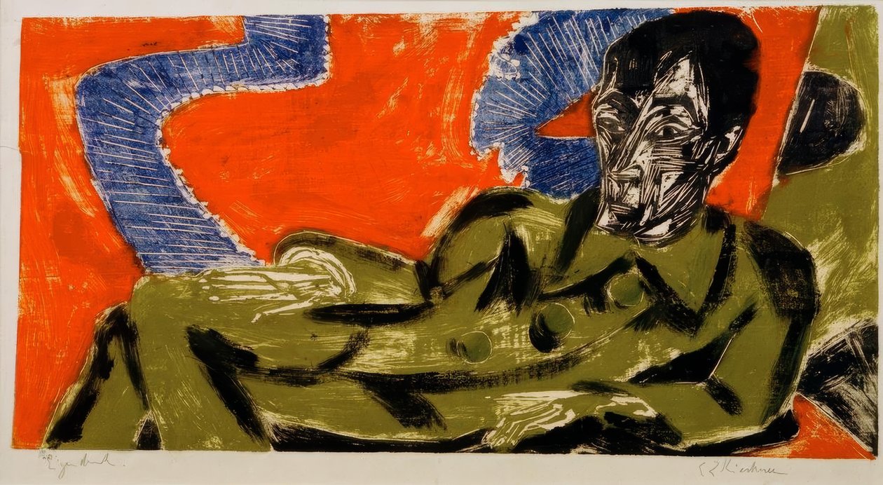 Portre Otto Mueller by Ernst Ludwig Kirchner