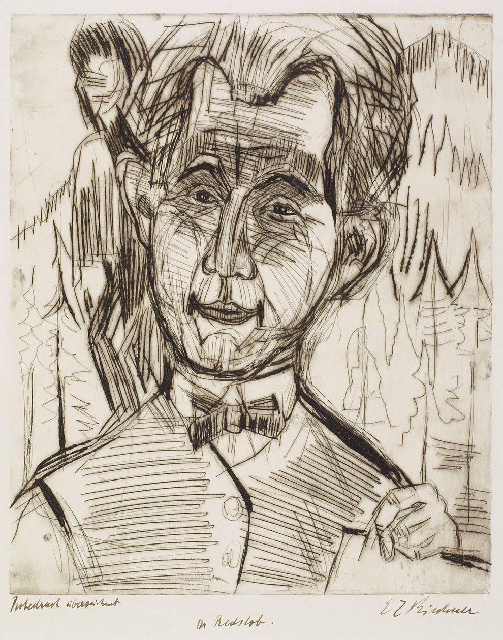 Portrait of Dr. Redslob, 1924 by Ernst Ludwig Kirchner
