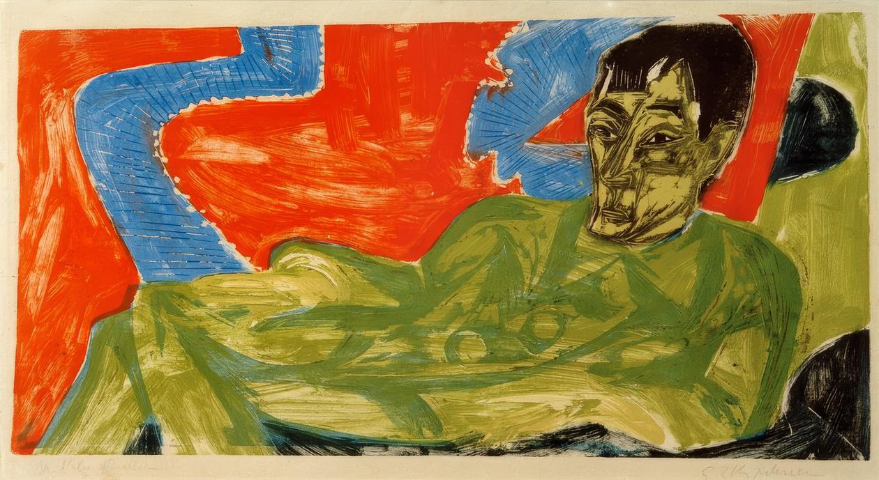 Portre Otto Mueller by Ernst Ludwig Kirchner