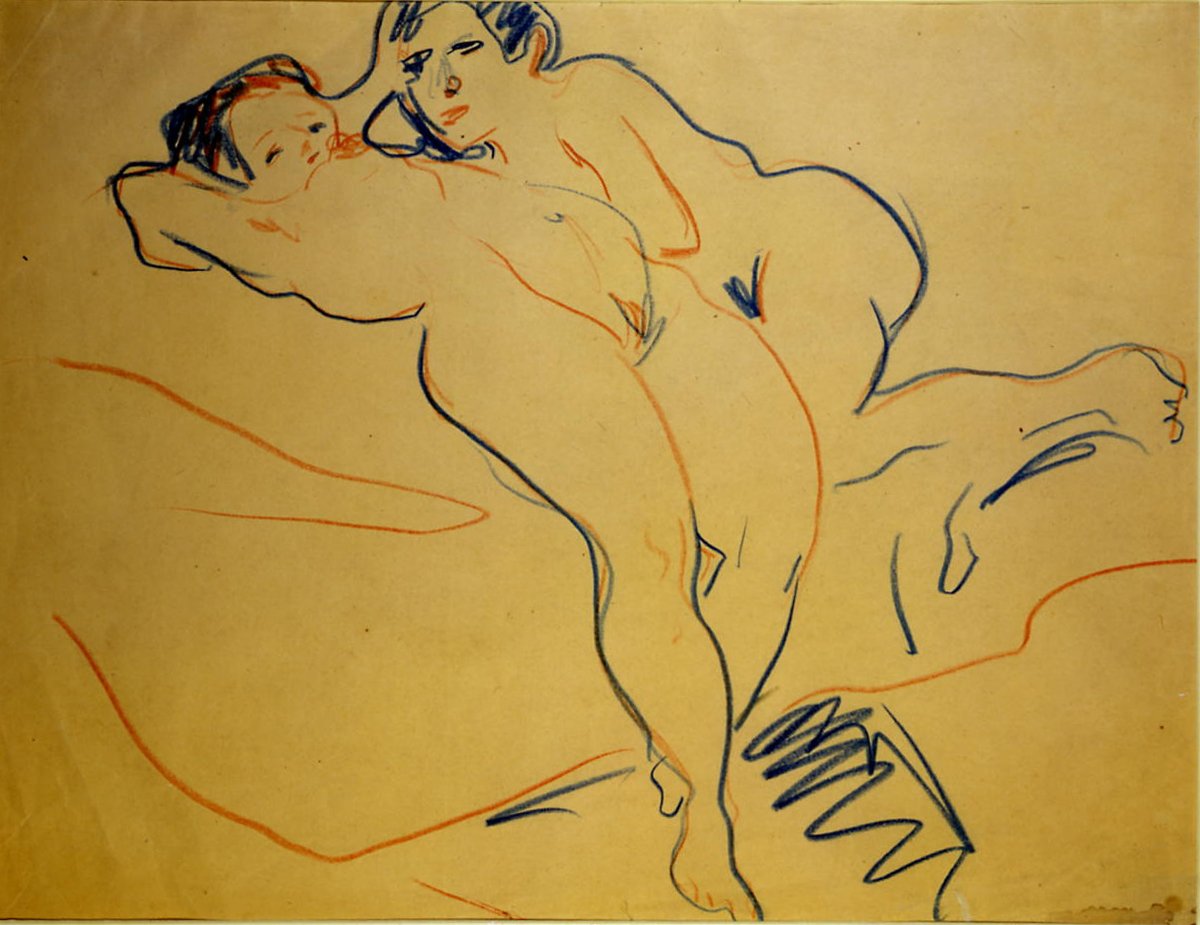 Çift dinlenme by Ernst Ludwig Kirchner