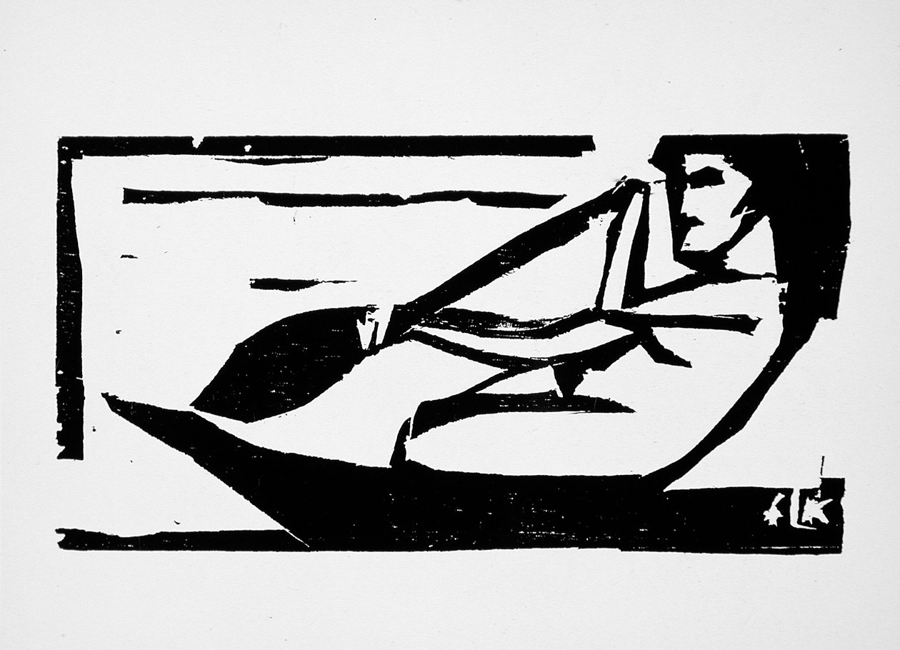 Samoalı kadın kürek çekiyor, 1910 by Ernst Ludwig Kirchner