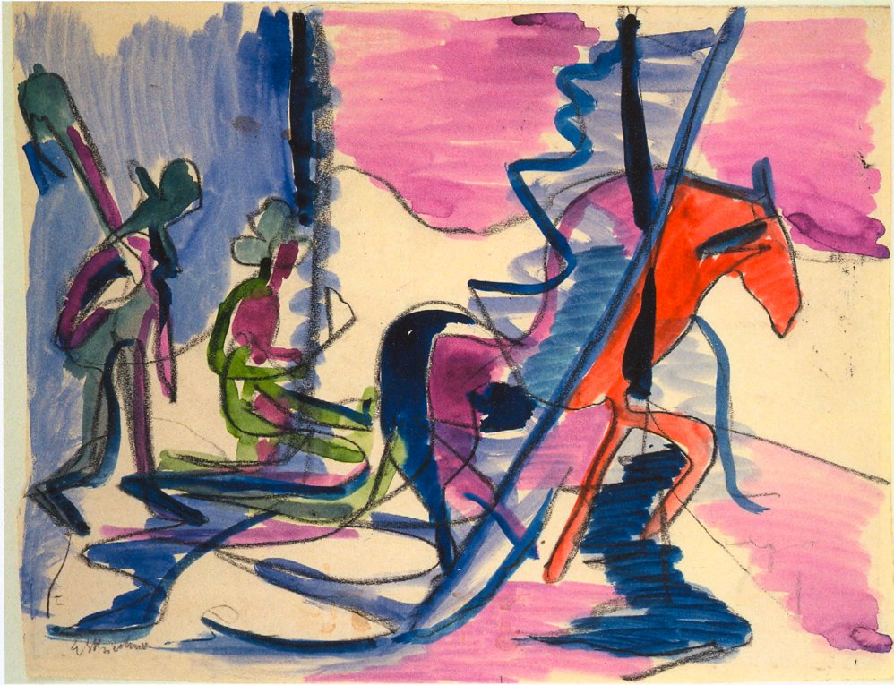Sisin içinde kızak by Ernst Ludwig Kirchner