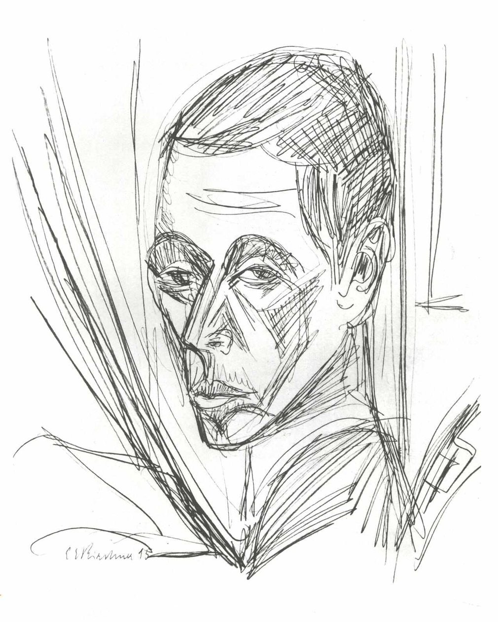 otoportre by Ernst Ludwig Kirchner