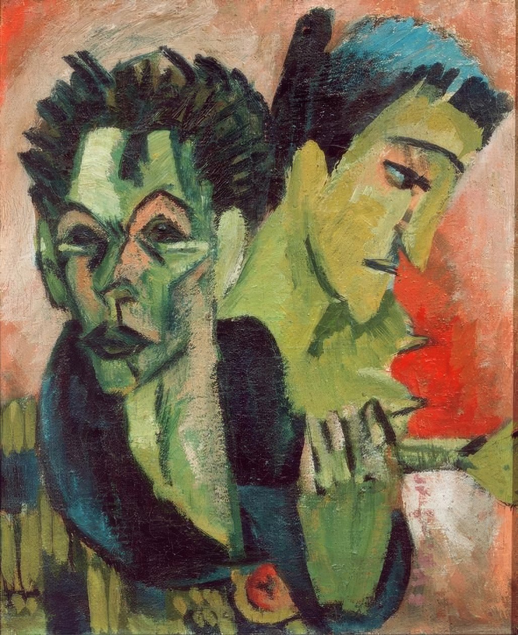Kızla otoportre by Ernst Ludwig Kirchner