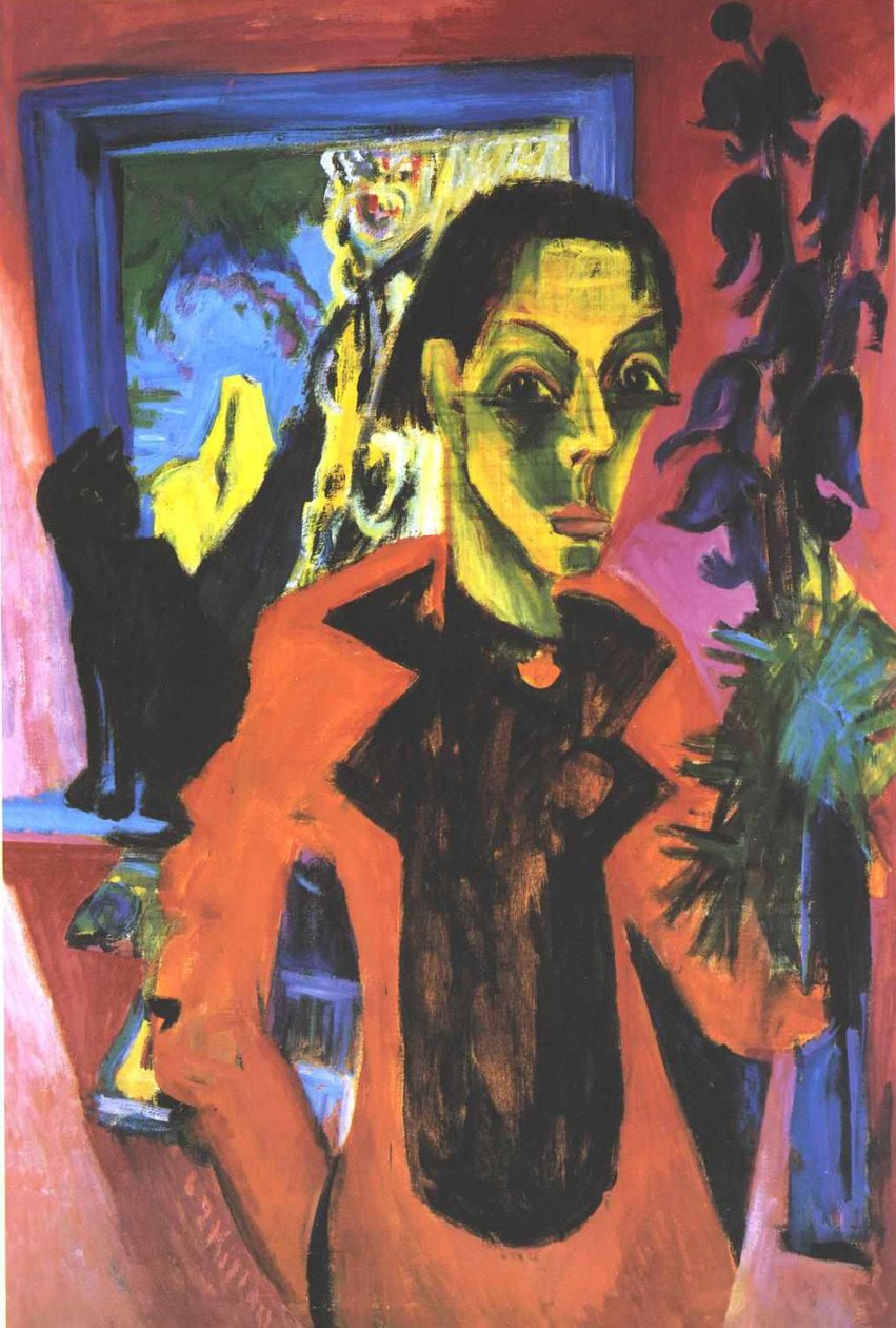 Gölgeli otoportre by Ernst Ludwig Kirchner
