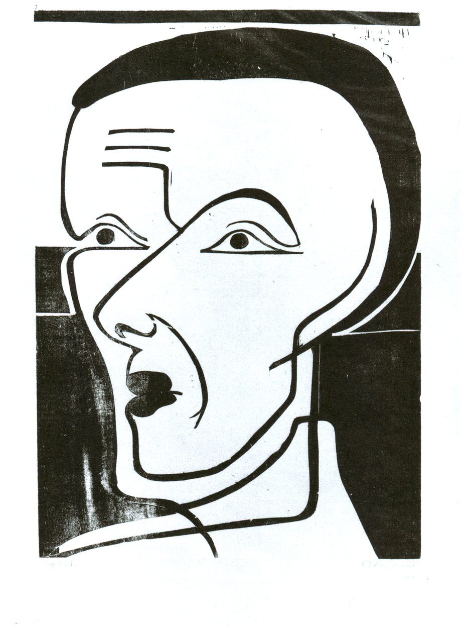 kendi portre by Ernst Ludwig Kirchner