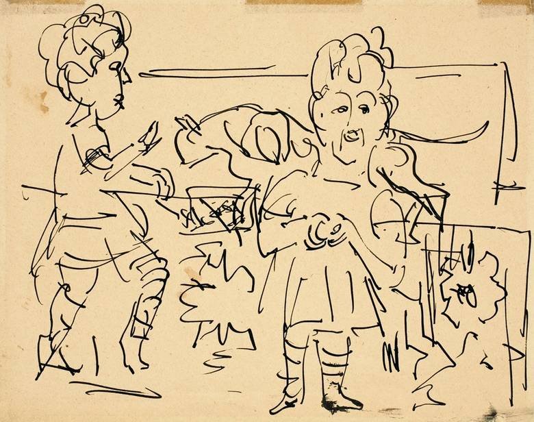 oynayan çocuklar by Ernst Ludwig Kirchner