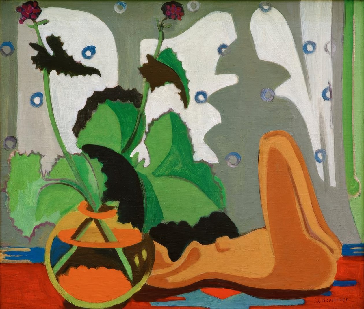 Pencerenin önünde plastik ile natürmort by Ernst Ludwig Kirchner
