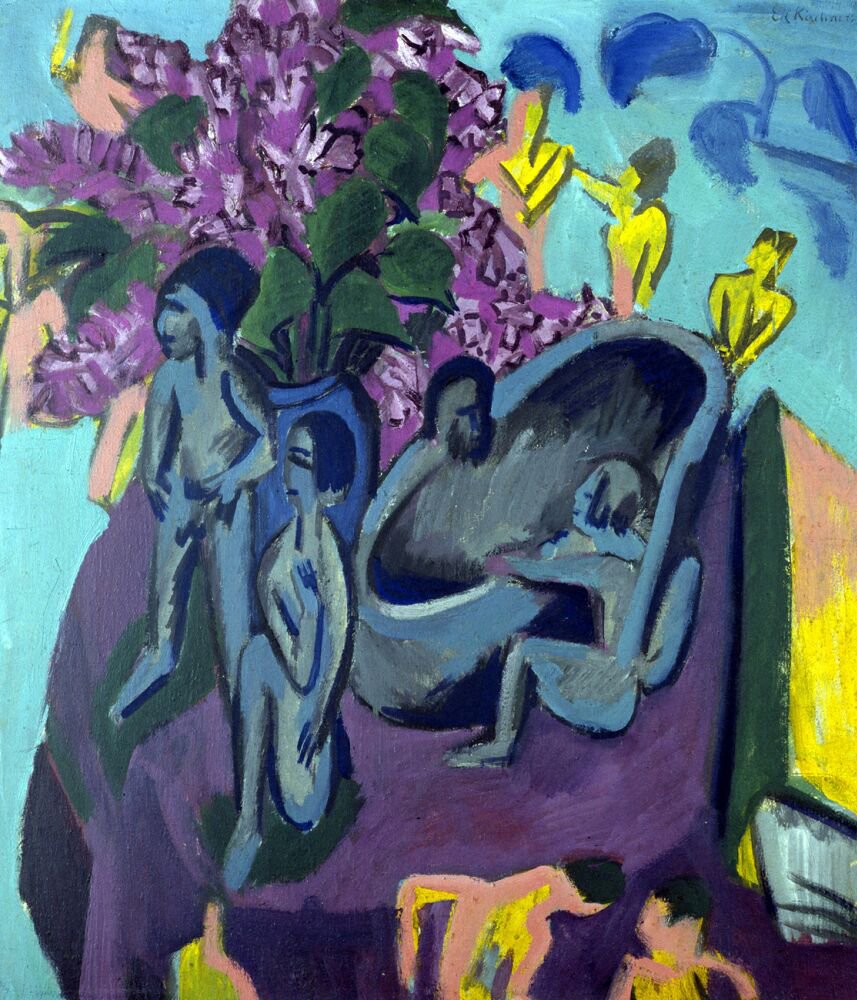 Heykel ile natürmort by Ernst Ludwig Kirchner