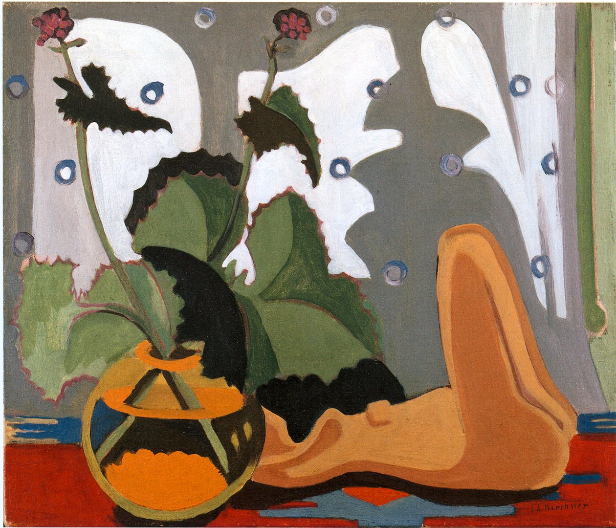 Pencerenin önünde plastik ile natürmort by Ernst Ludwig Kirchner