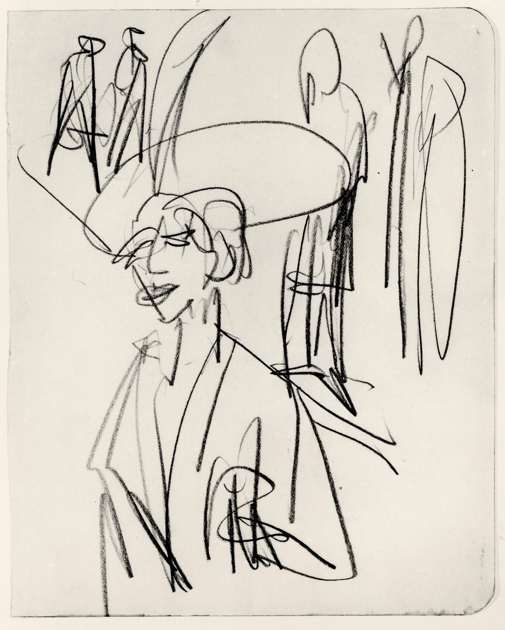 Kırmızı kokotun incelenmesi by Ernst Ludwig Kirchner